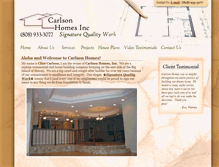 Tablet Screenshot of carlsonhomeshawaii.com
